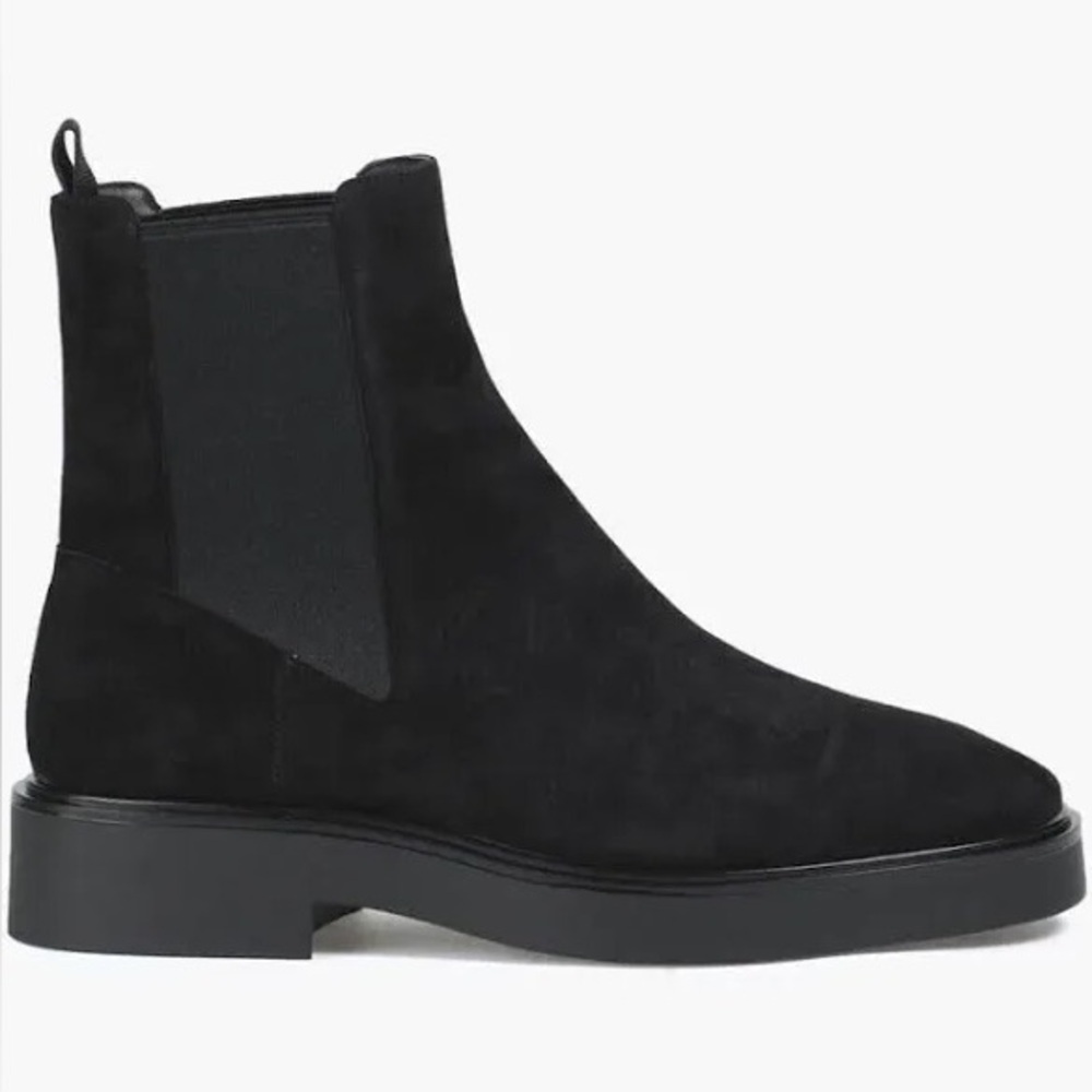 New Stewart Weitzman Henley Chelsea Suede Ankle Boots Size 36.5